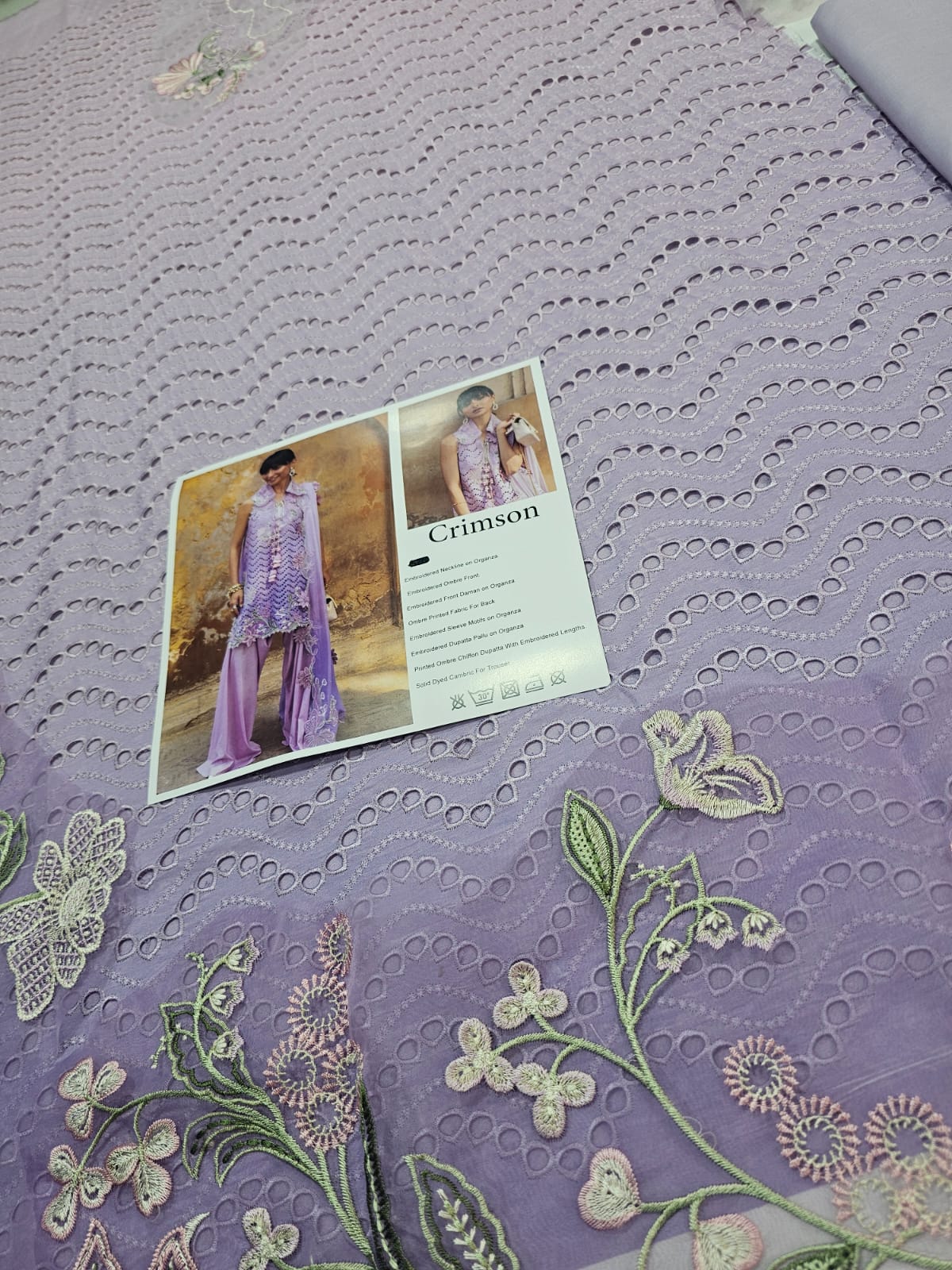 Crimson Luxury Lawn 2026 Hit Code Ombre Love 8-B lylic