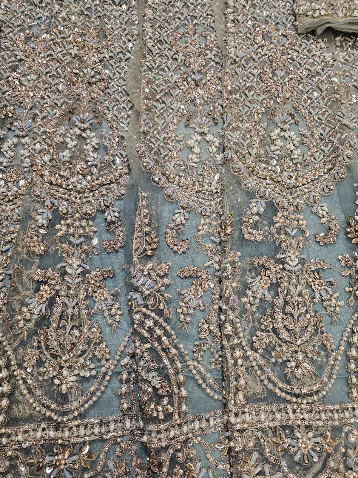 Faiza saqlain Hit Code ice blue 2 tone maxi 2026