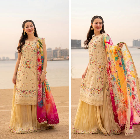 Faiza Saqlain Luxury Lawn 2026 Hit Code Merjem