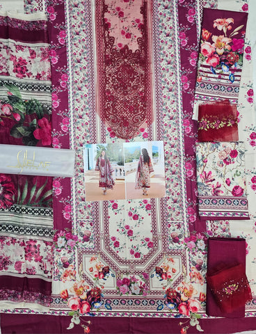 Elaf Luxury Lawn Embroidered prints 2026 Hit Code