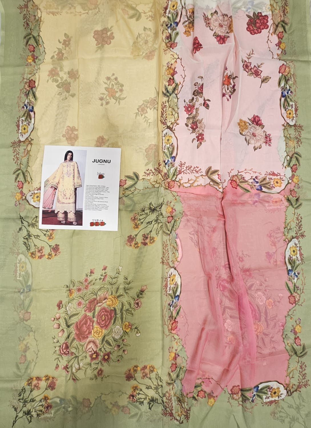 Jugnu by Hussain Rehar 2026 Hit Code Jahan Pure Medium Silk Dupata Article