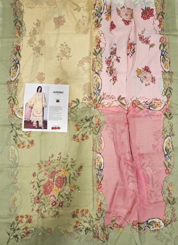 Jugnu by Hussain Rehar 2026 Hit Code Jahan Pure Medium Silk Dupata Article