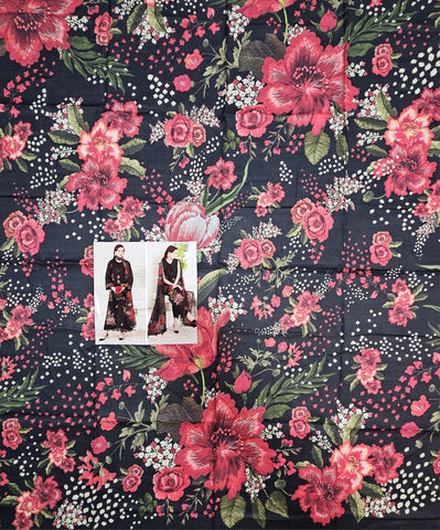 Baroque Embroidered Lawn 2026 Hit Code Black Multi Chiffon Digital Prints Dupata