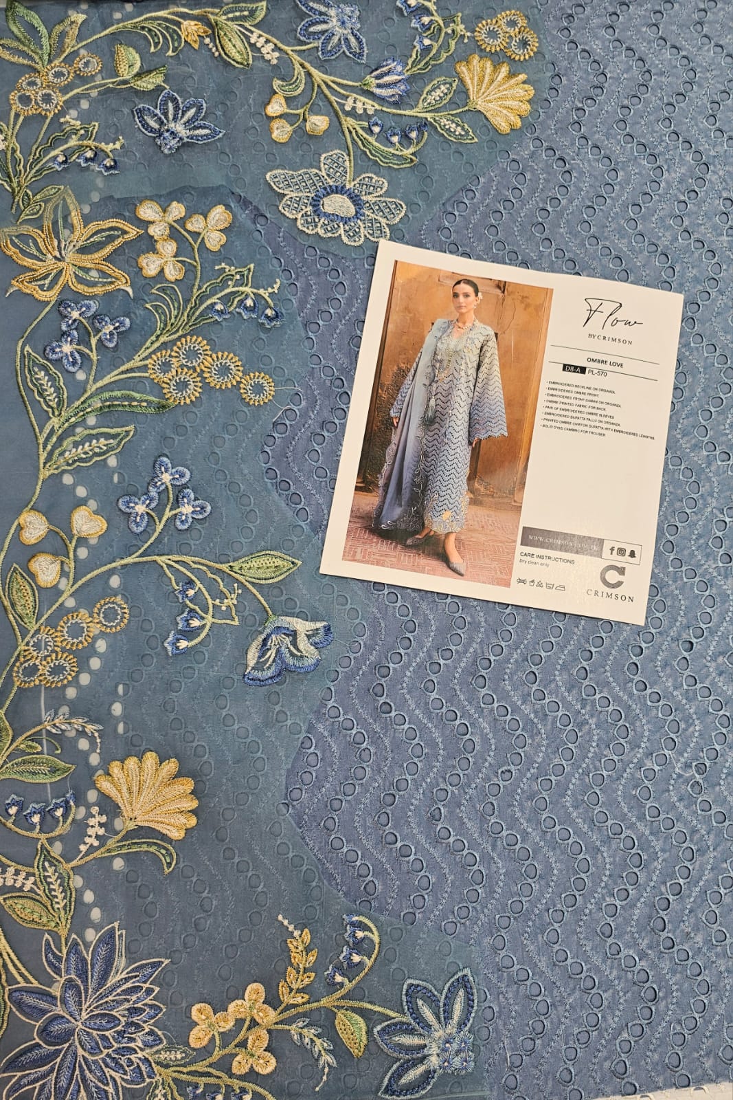 Crimson Luxury Lawn 2026 Hit Code 8-A Ombre Love