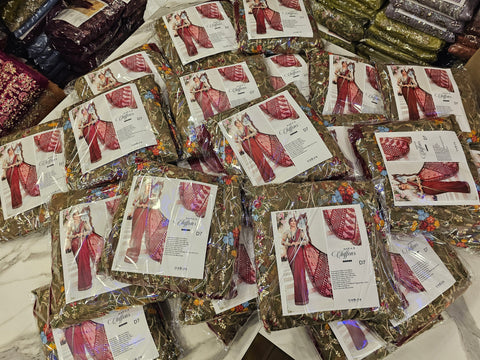 MariaB Wedding Edition Chiffon Hit Code Saree D7