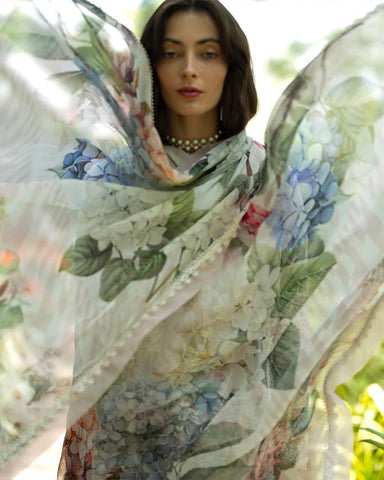 Elaf Signature Premium Embroidered Lawn 2026 babypink