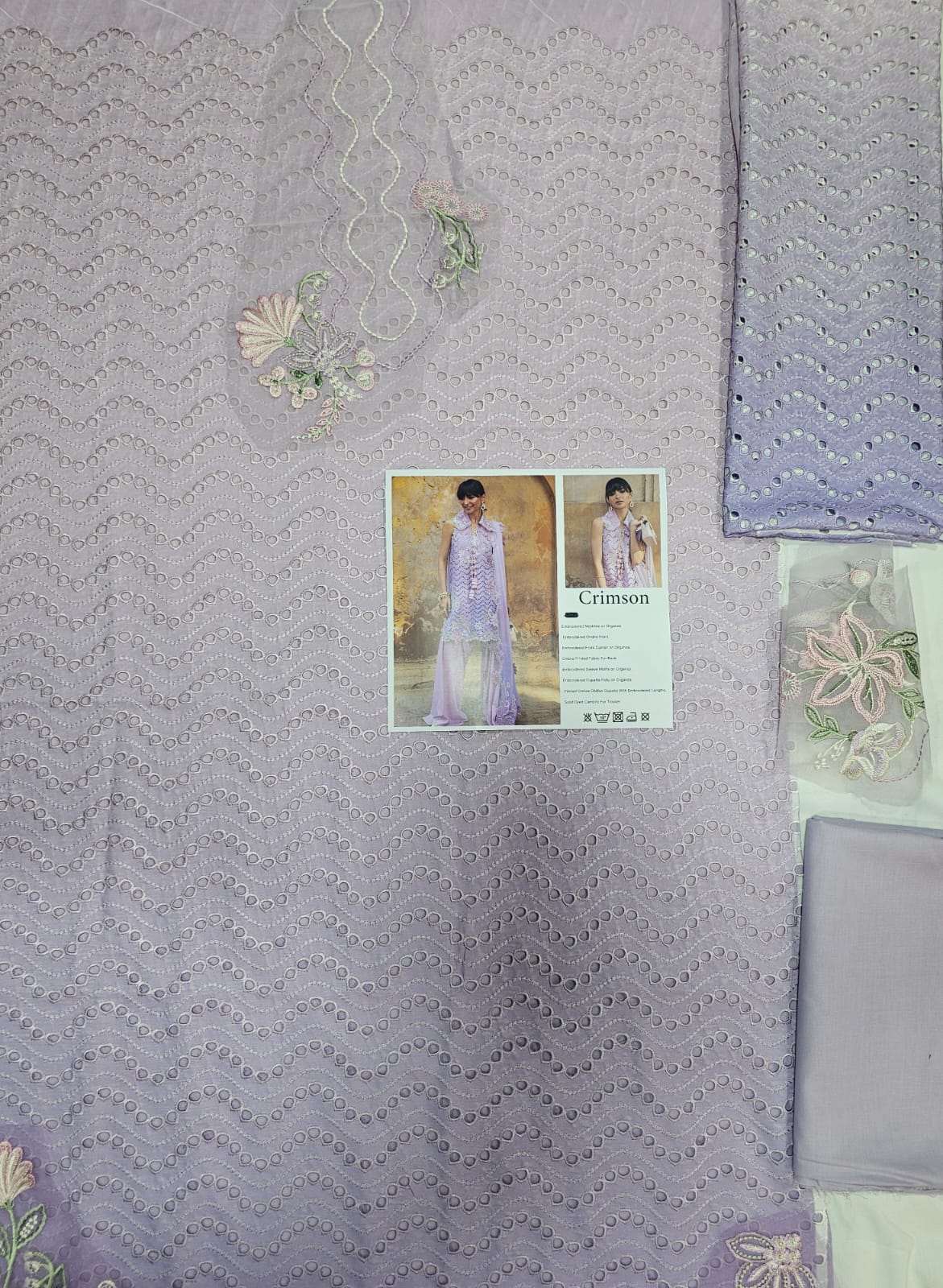 Crimson Luxury Lawn 2026 Hit Code Ombre Love 8-B lylic