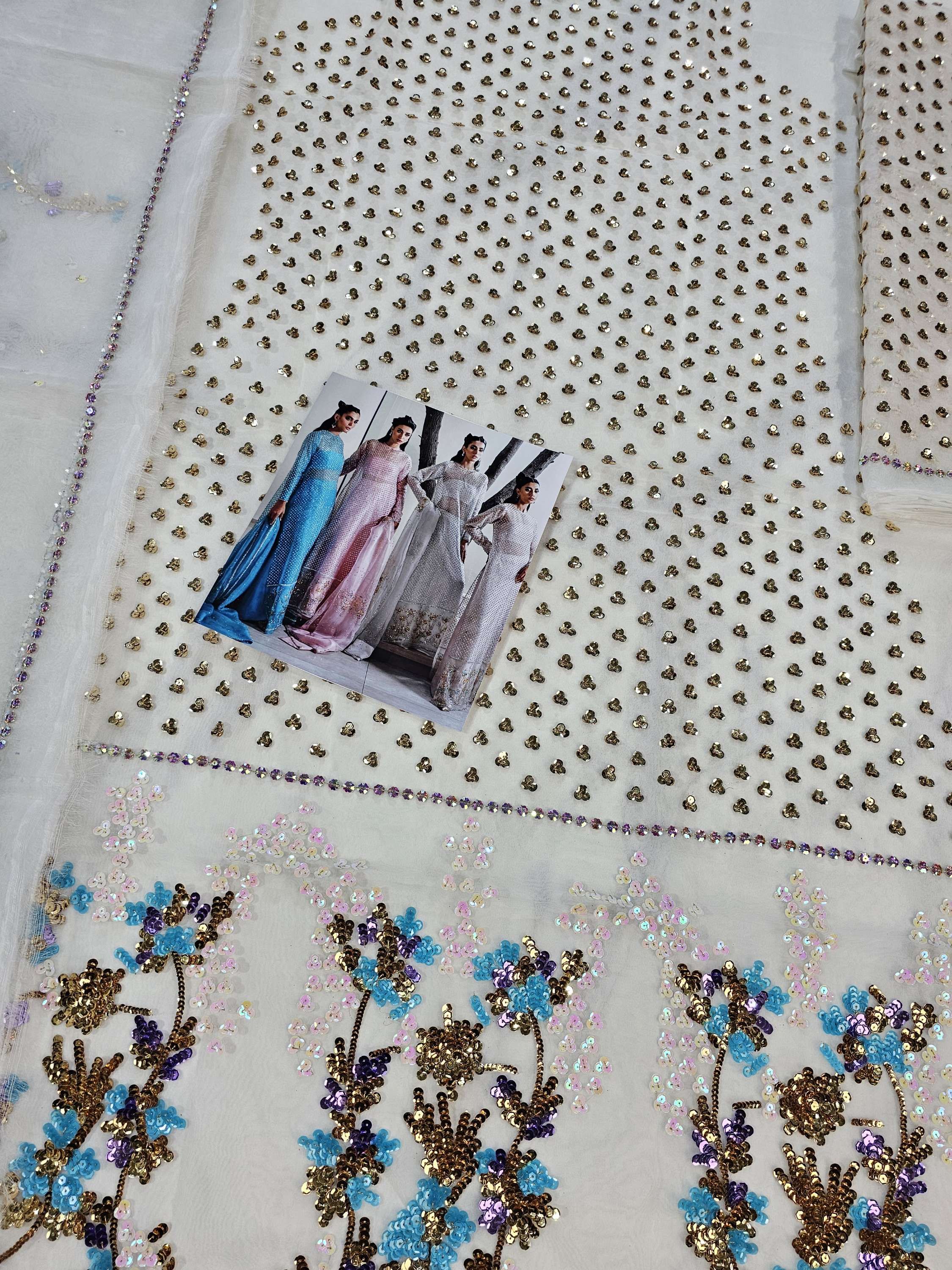 Muse Luxe Bridal Party Wear Ada Work 2024 ( Pearl White Colour)
