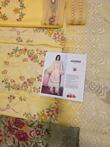Jugnu by Hussain Rehar 2026 Hit Code Jahan Pure Medium Silk Dupata Article