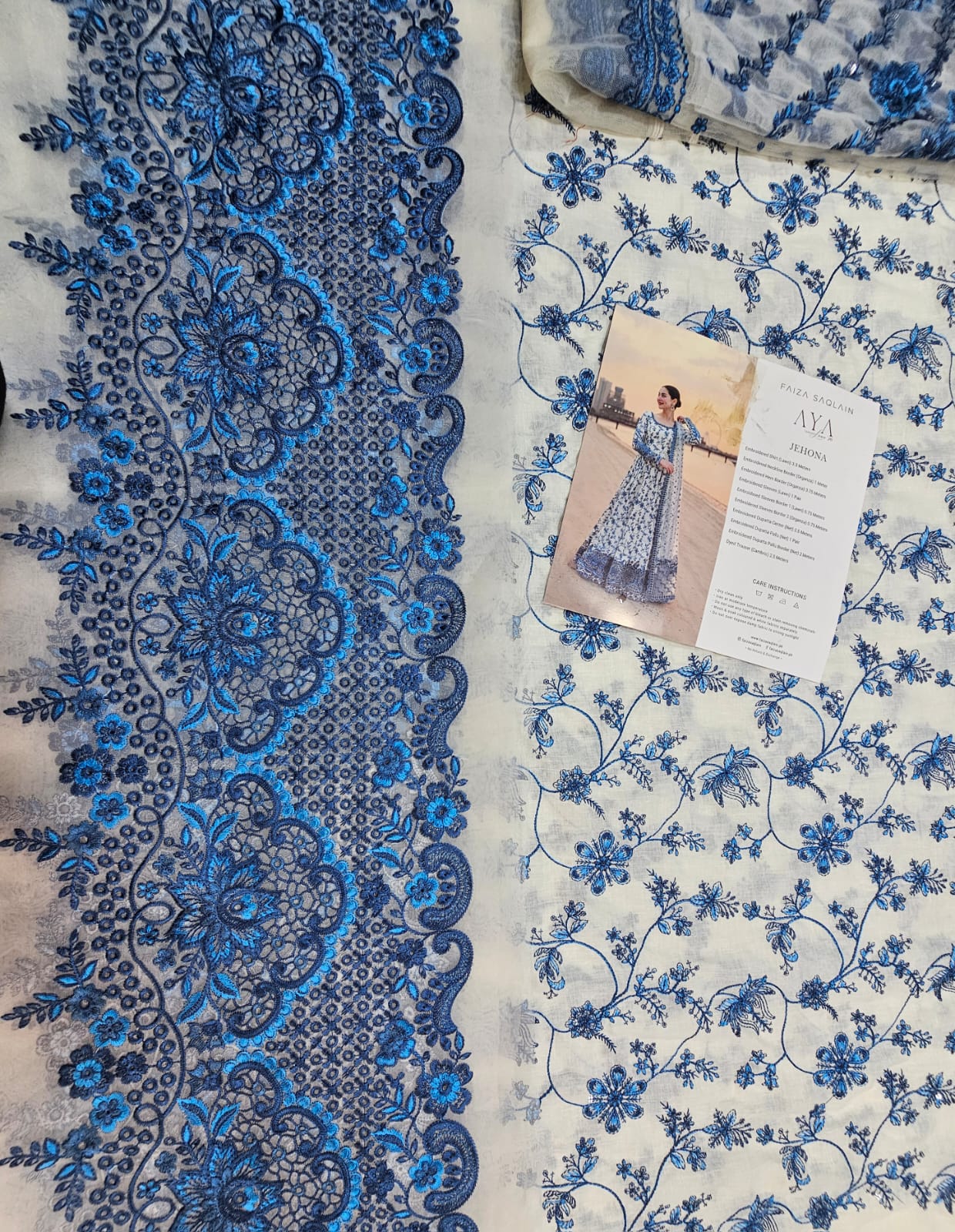 Faiza saqlain Luxury Lawn 2026 Hit Code jehona