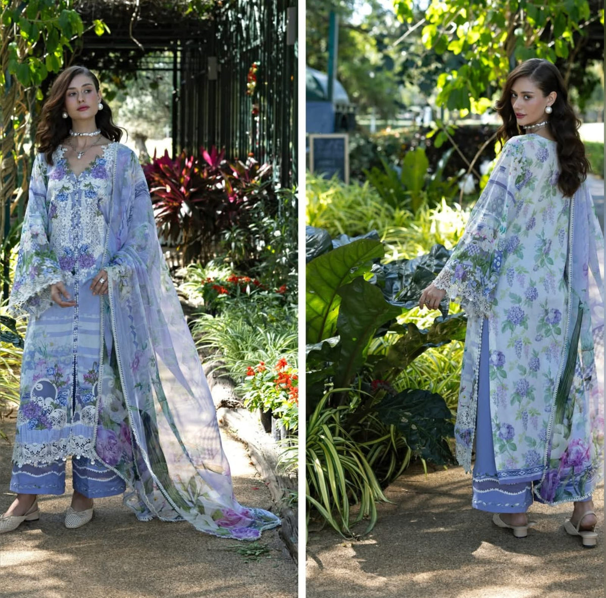 Elaf Signature Premium Embroidered Lawn 2026 moonlight