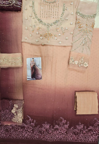 Mariab Luxury Chiffon Collection 2025 Hit Code Chiffon Saree D1