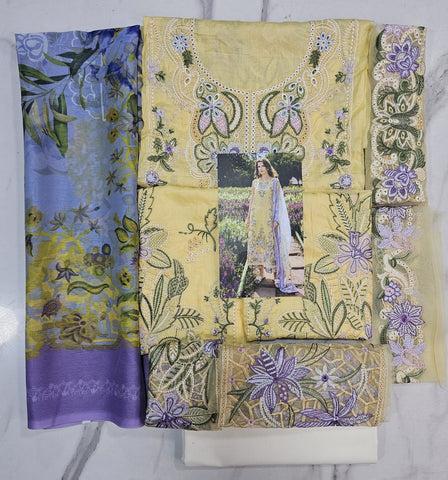 Mushq Luxury Lawn 2026 Hit Code Lime Yellow
