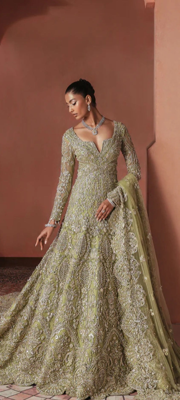 Soraya Bridal Maxi 2025 Ayse Pistachio 4piece