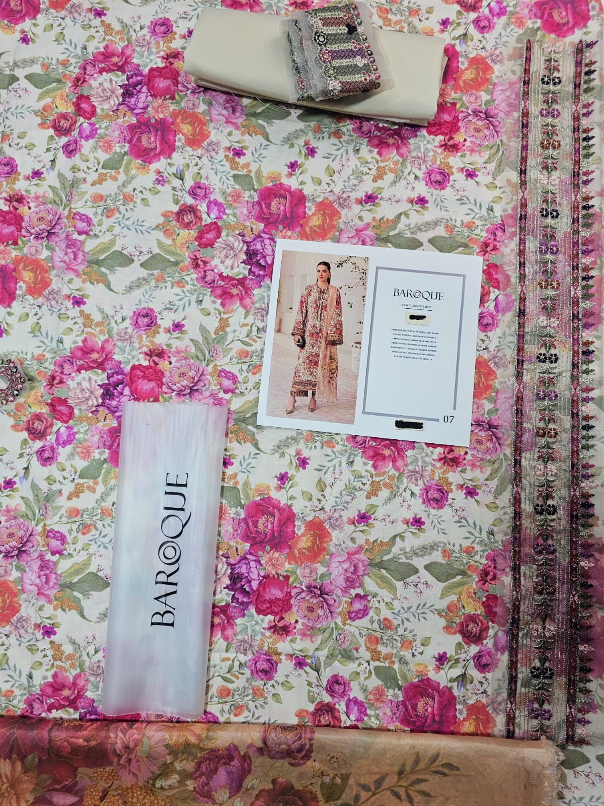 Baroque Embroidered Prints Lawn 2026 hit code