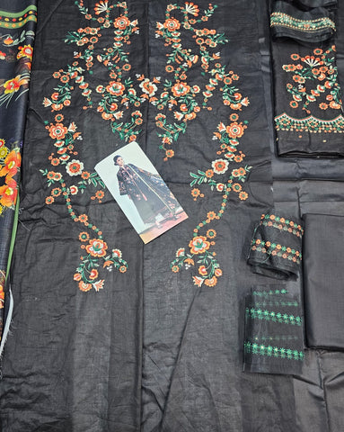 Jugnu by Hussain Rehar 2026 Hit Code Black Silk Dupata Article