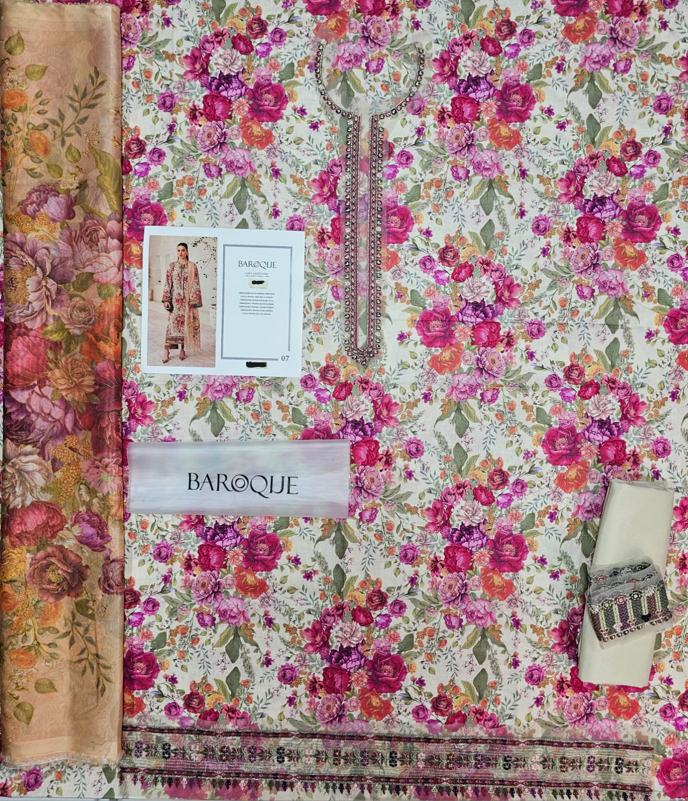 Baroque Embroidered Prints Lawn 2026 hit code