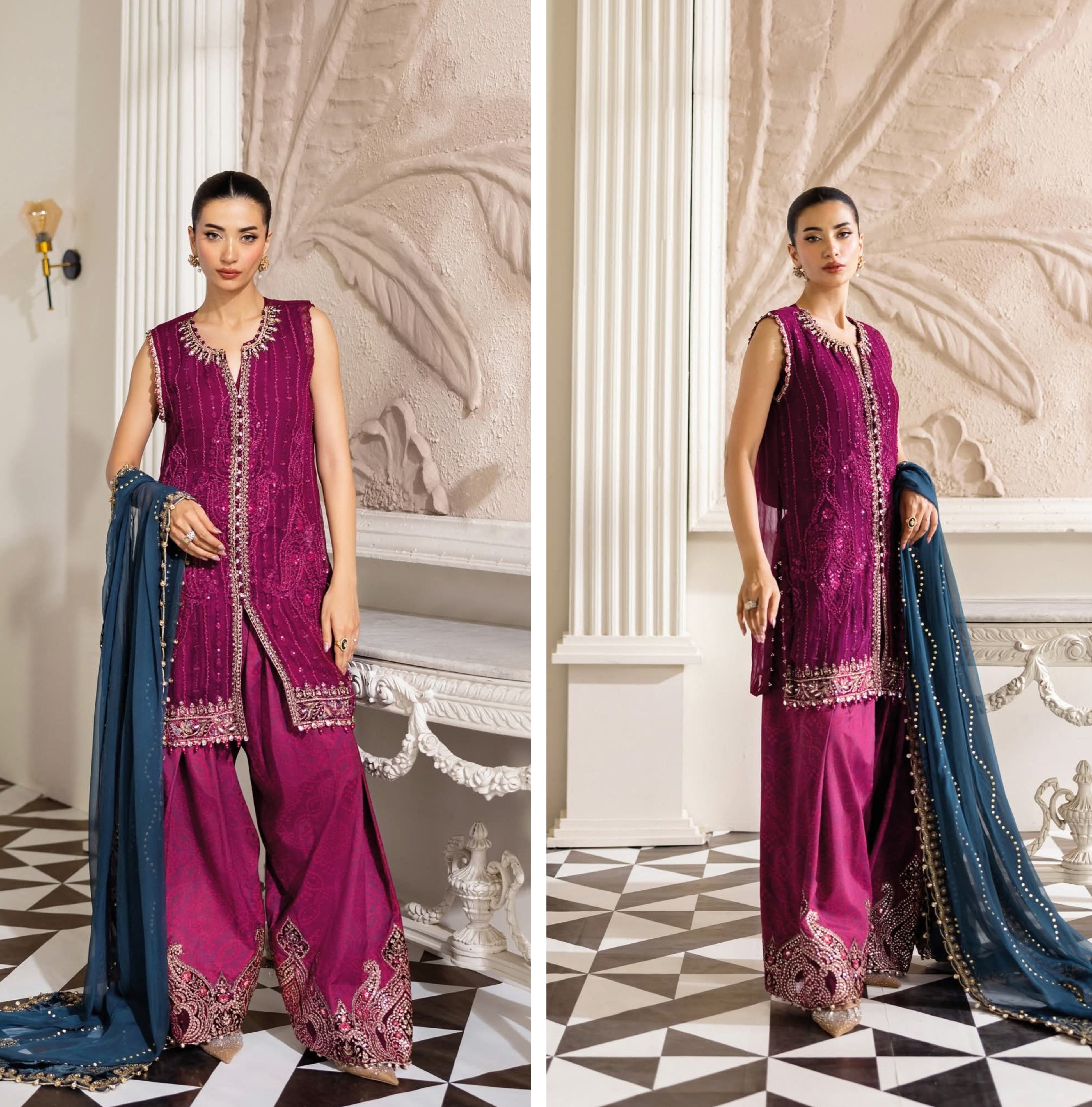 Mariab Luxury Chiffon 2025 Hit Code D2