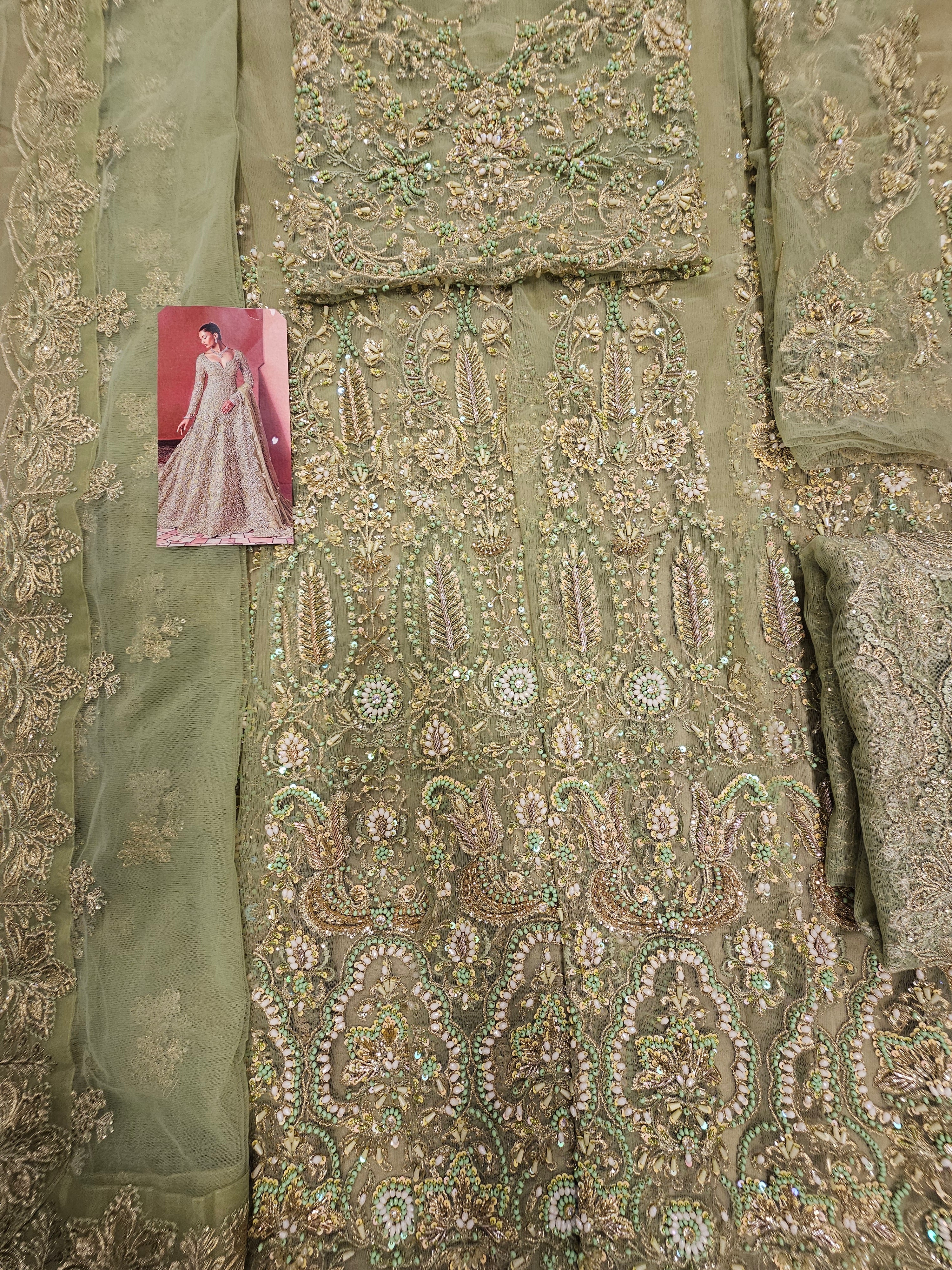 Soraya Bridal Maxi 2025 Ayse Pistachio 4piece