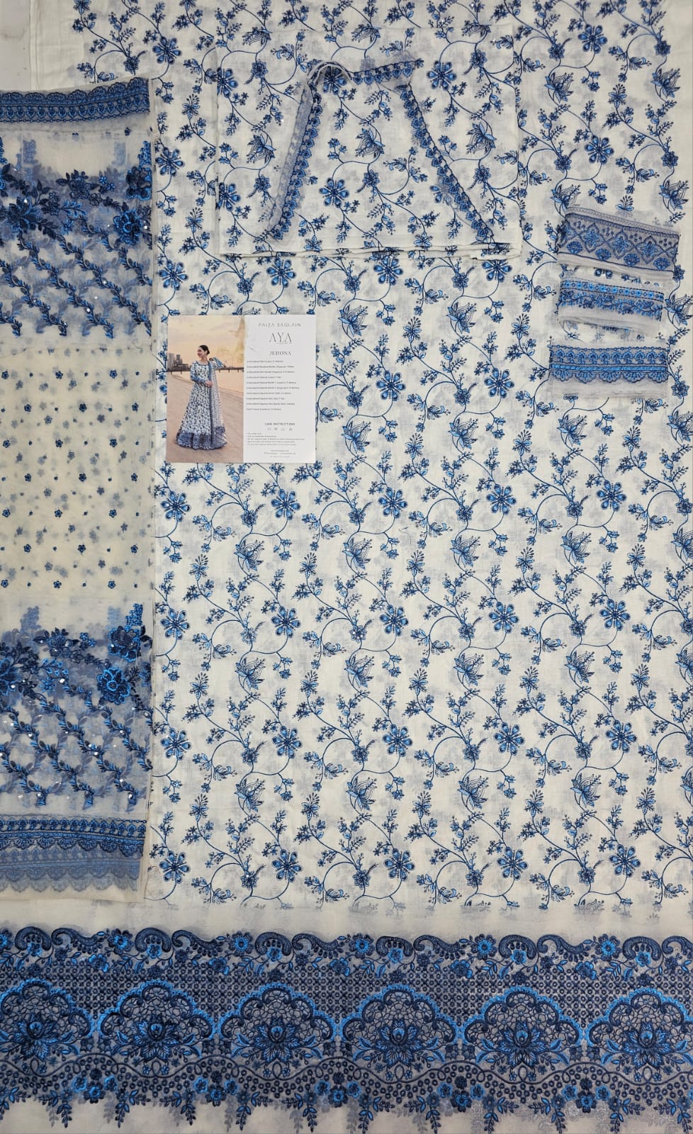 Faiza saqlain Luxury Lawn 2026 Hit Code jehona