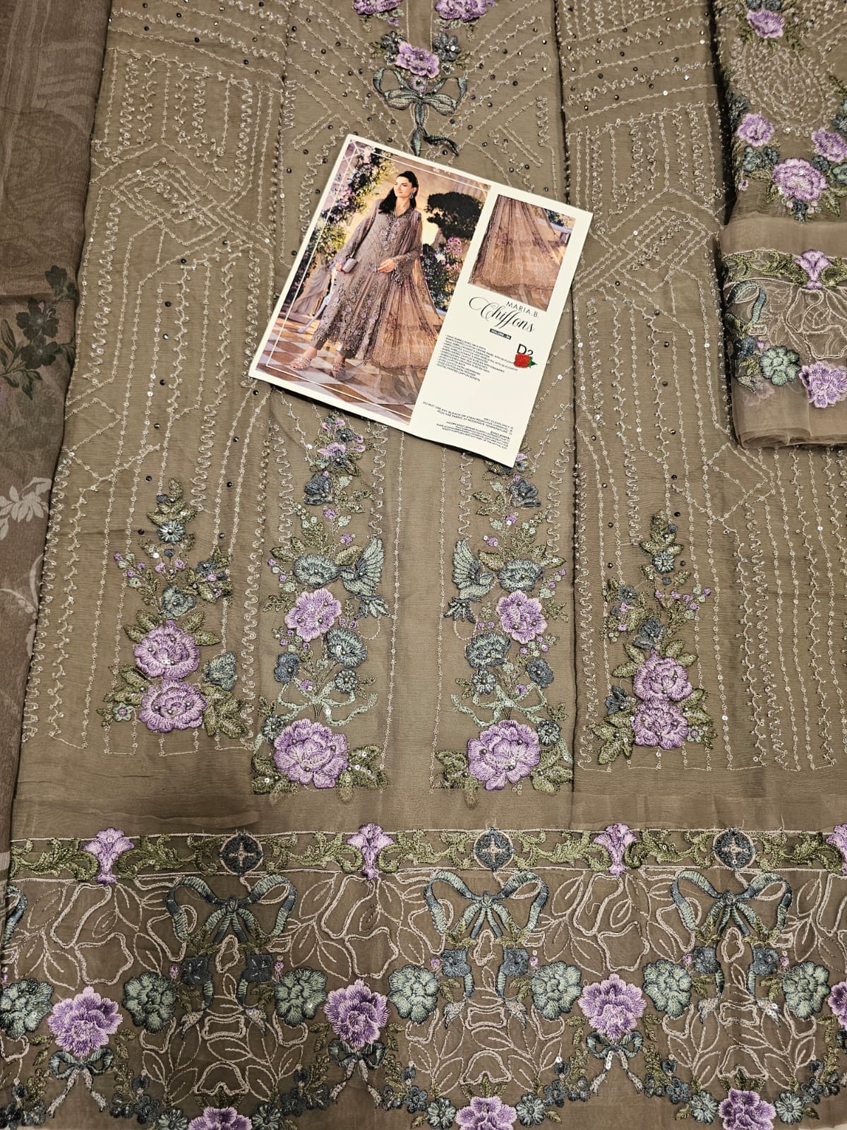 Mariab Luxury Chiffon 2026 Hit Code D2