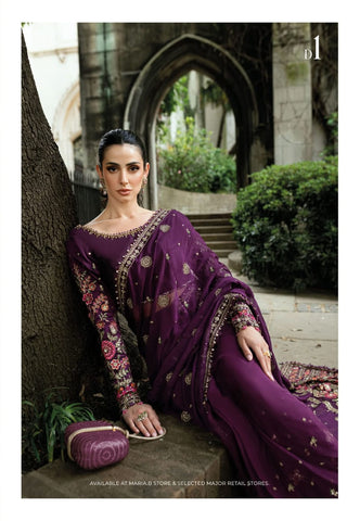 Mariab Party Wear Chiffon Saree 2026
