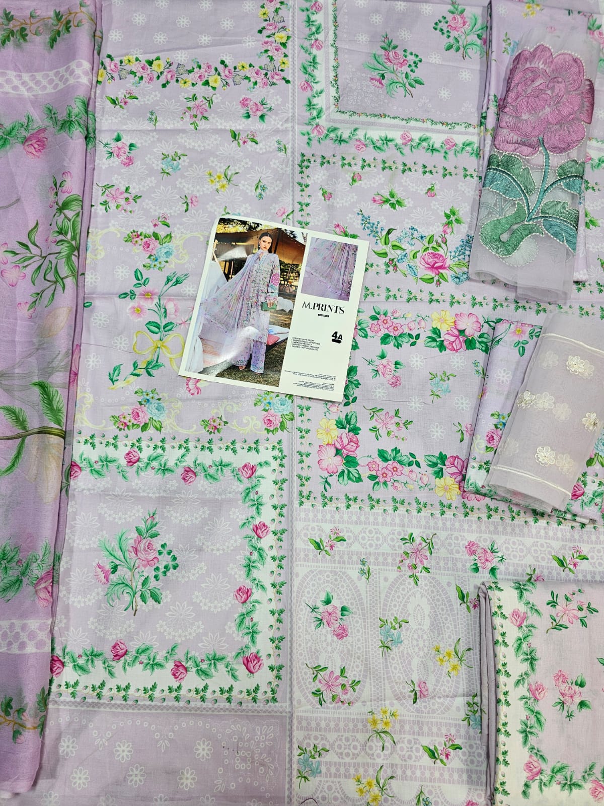 Mariab Mprints Lawn 2026 Hit Code 4A lylic Pink
