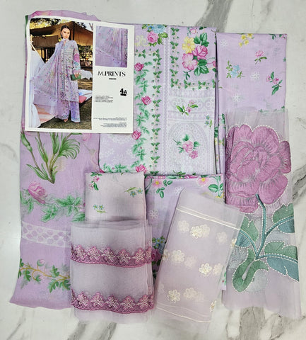 Mariab Mprints Lawn 2026 Hit Code 4A lylic Pink