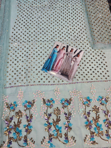 Muse Luxe Bridal Ada Work Party Wear 2024 ( Sky Aqua Colour)