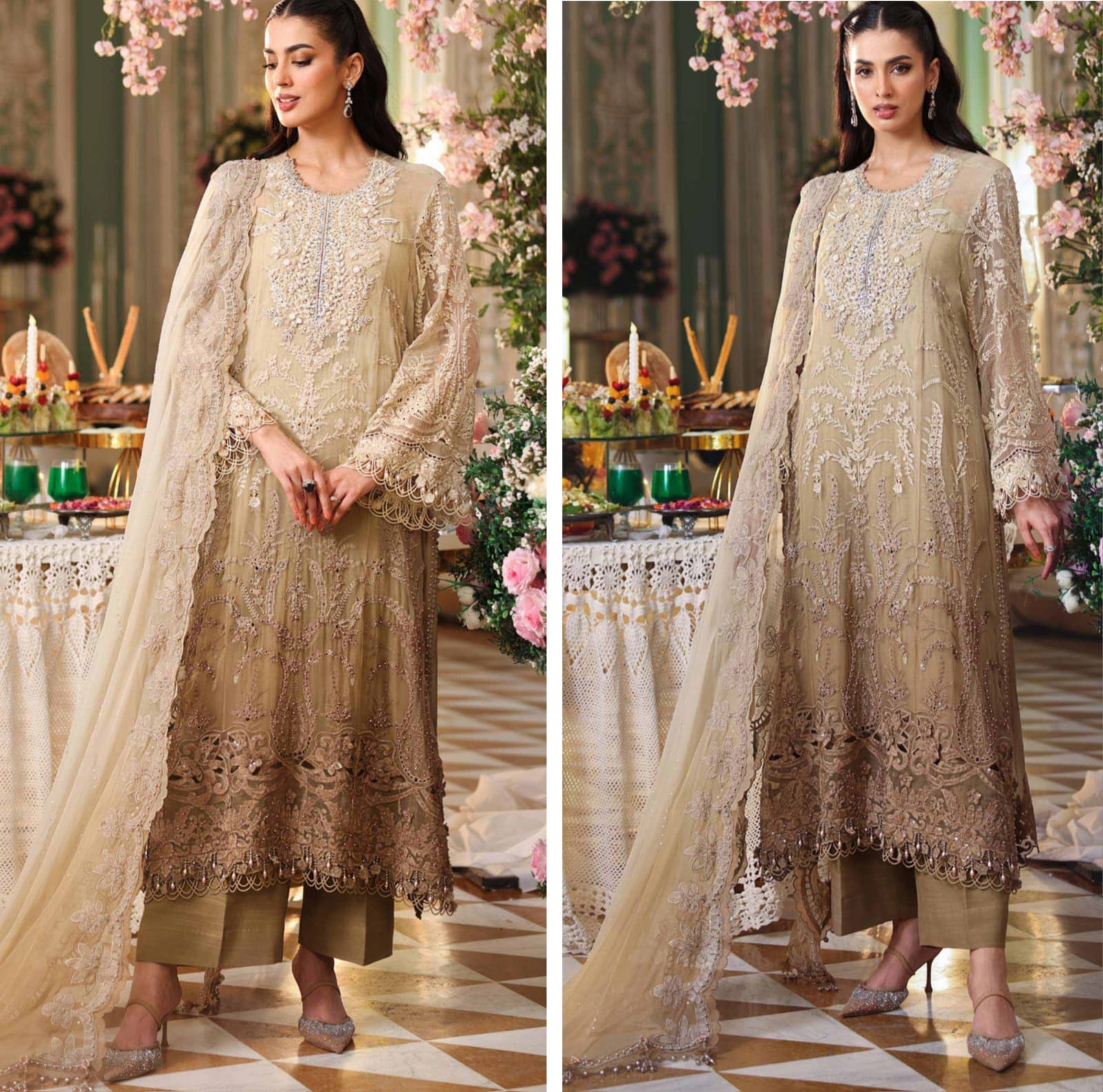 Mariab Luxury Chiffon Collection 2026 Hit Code D3