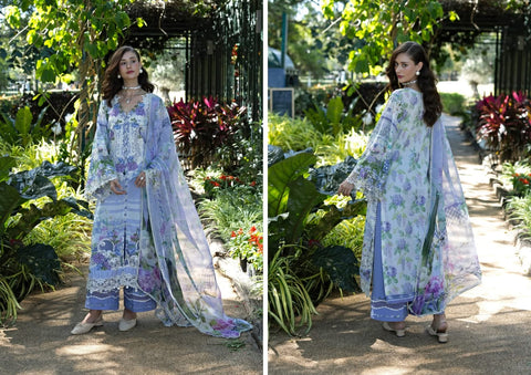 Elaf Signature Premium Embroidered Lawn 2026 moonlight