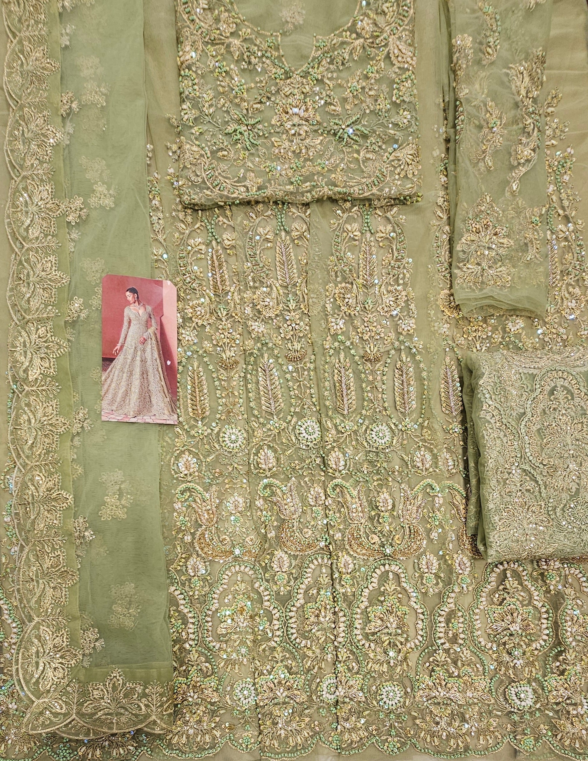 Soraya Bridal Maxi 2025 Ayse Pistachio 4piece