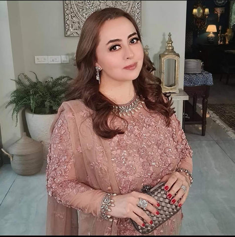 Mariab Luxury Party Wear Chiffon Hit Code Bd-01 3D Flower
