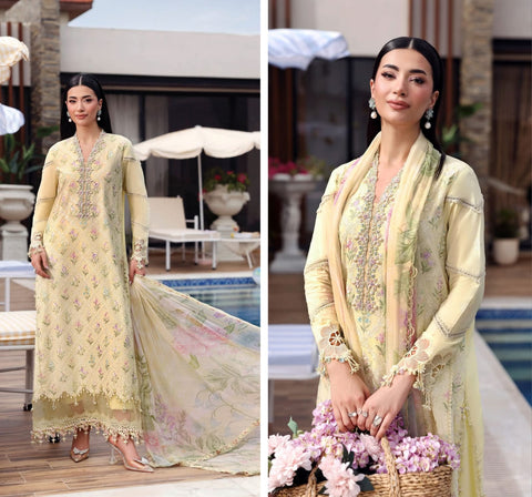 MariaB Mprints Lawn 2026 Eid ul azha Hit Code 1A Yellow