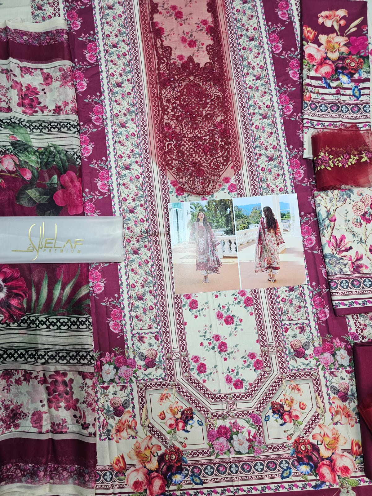 Elaf Luxury Lawn Embroidered prints 2026 Hit Code
