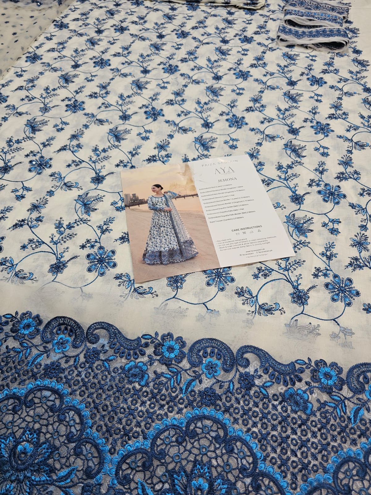 Faiza saqlain Luxury Lawn 2026 Hit Code jehona