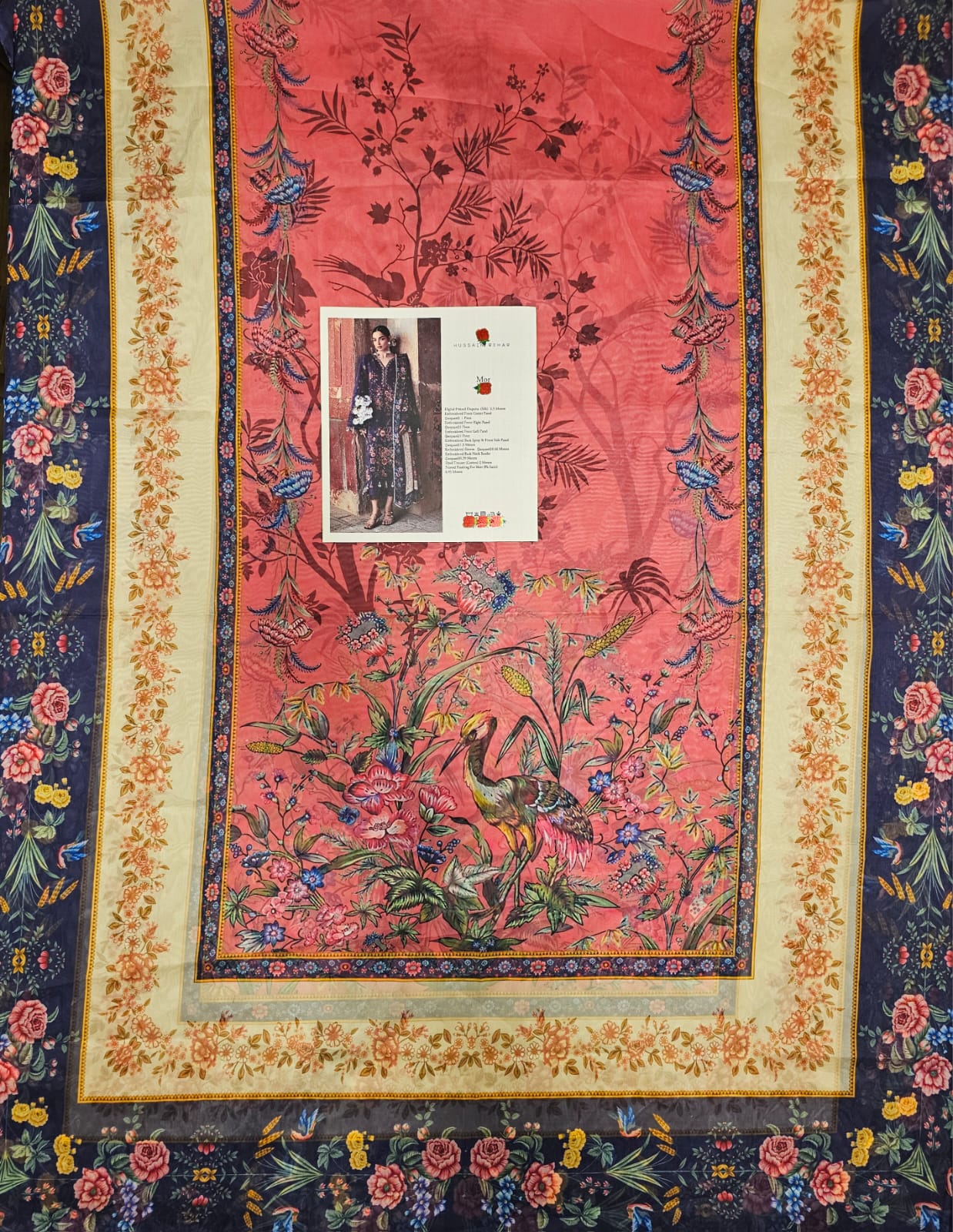 Hussain Rehar Luxury Lawn 2026 eid Ul Azha Hit Code Mor Jamni