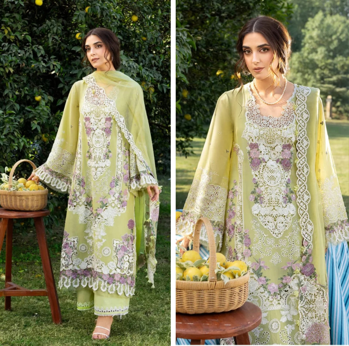 Elaf Luxury Lawn 2026 Eid ul Azha Hit Code D-8 Pistachia