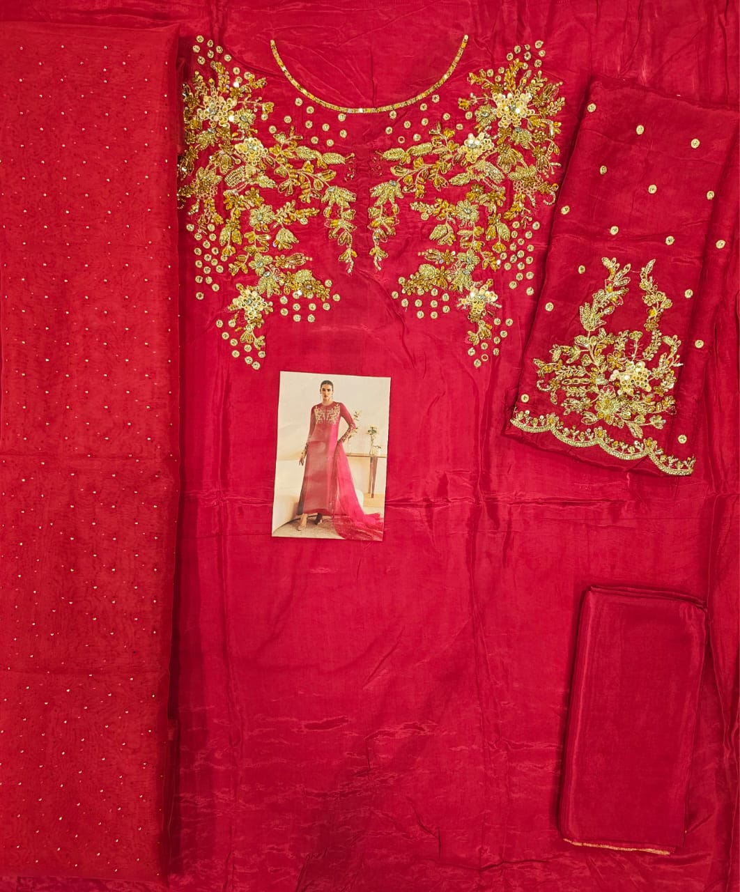Kanwal malik party Wear 2025 Hit Code Shoking With Gold Work
