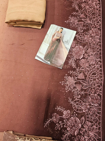 Mariab Luxury Chiffon Collection 2025 Hit Code Chiffon Saree D1