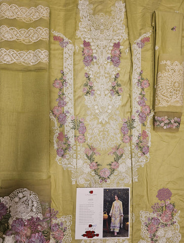 Elaf Luxury Lawn 2026 Eid ul Azha Hit Code D-8 Pistachia