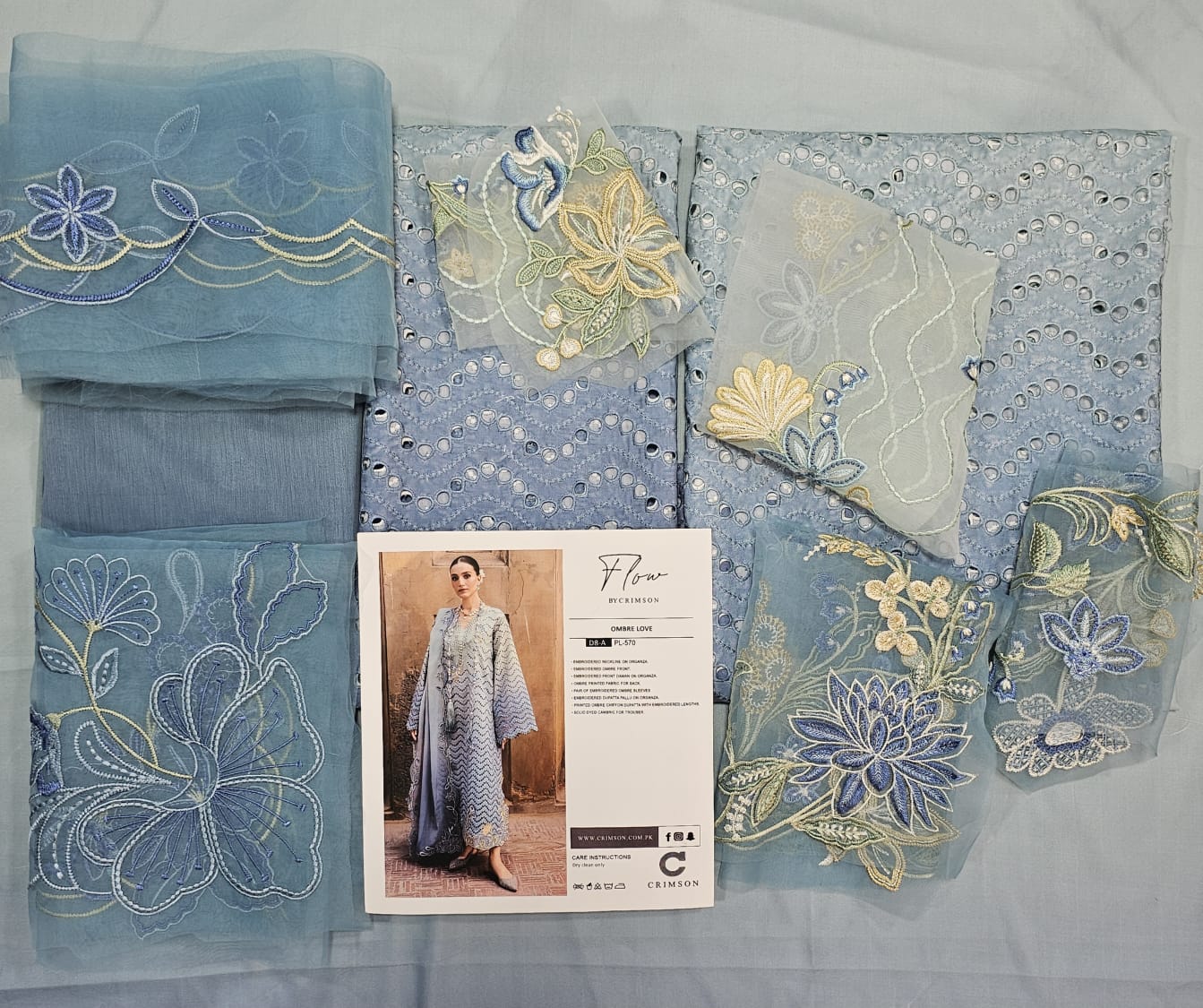 Crimson Luxury Lawn 2026 Hit Code 8-A Ombre Love