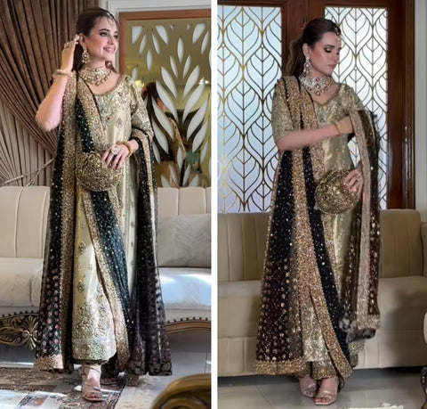 Haris Shakeel Bridal Wedding Edition 2026 Hit Code Zari Masoori Gold