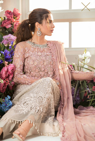 MariaB Luxury Chiffon Hit Code Two Tone 3d Flower