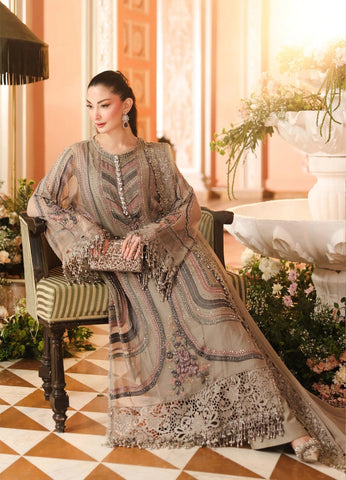 MariaB Luxury Chiffon 2026 Mouse Grey Syroski 3D Flower