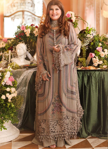 MariaB Luxury Chiffon 2026 Mouse Grey Syroski 3D Flower