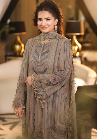 MariaB Luxury Chiffon 2026 Mouse Grey Syroski 3D Flower