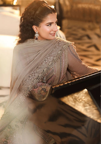 MariaB Luxury Chiffon 2026 Mouse Grey Syroski 3D Flower