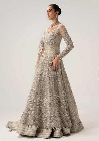 Mariab Bridal Couture Shadmani 2026 pearl White Maxi