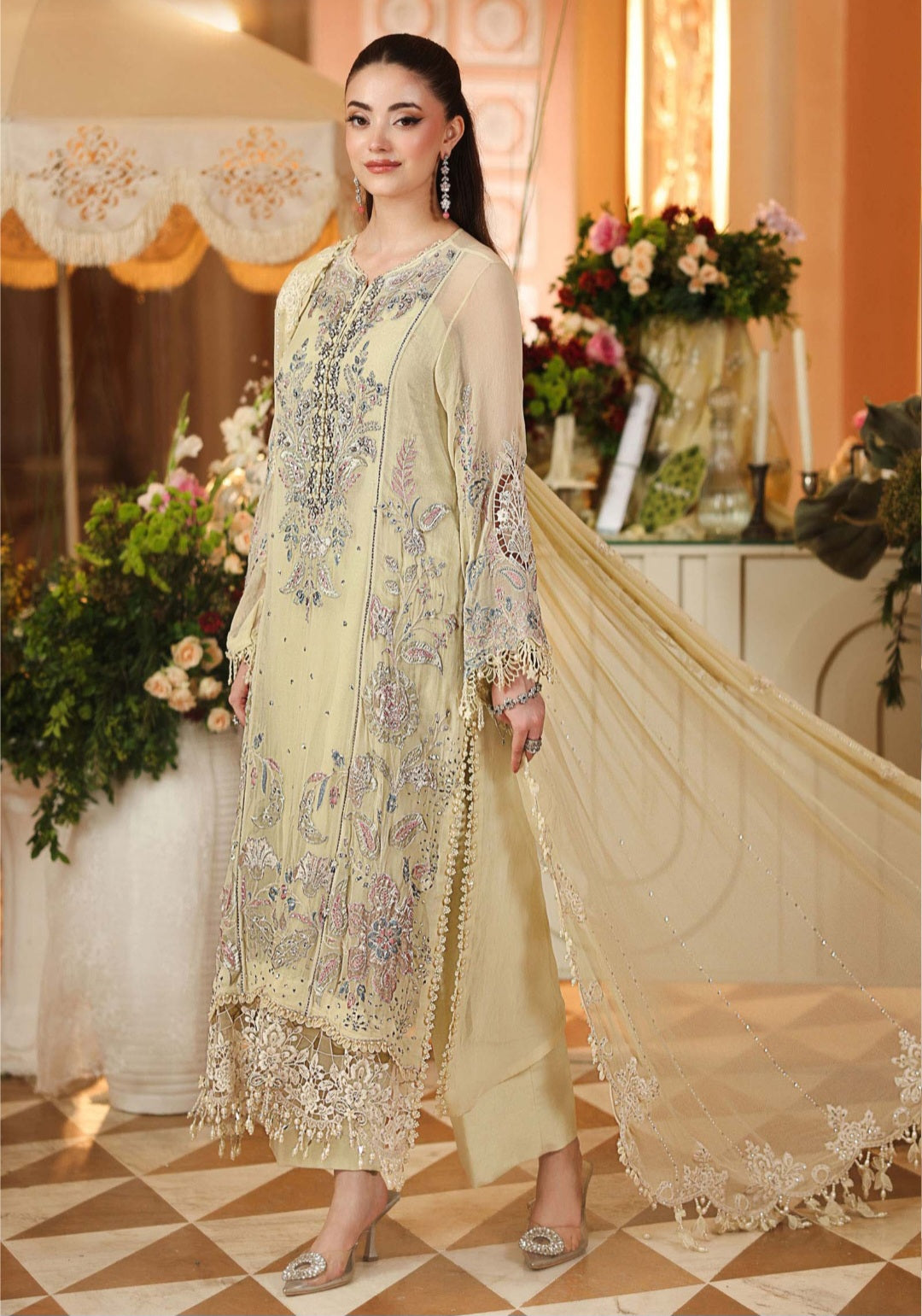 MariaB Luxury Chiffon 2026 Hit Code Lime Yellow
